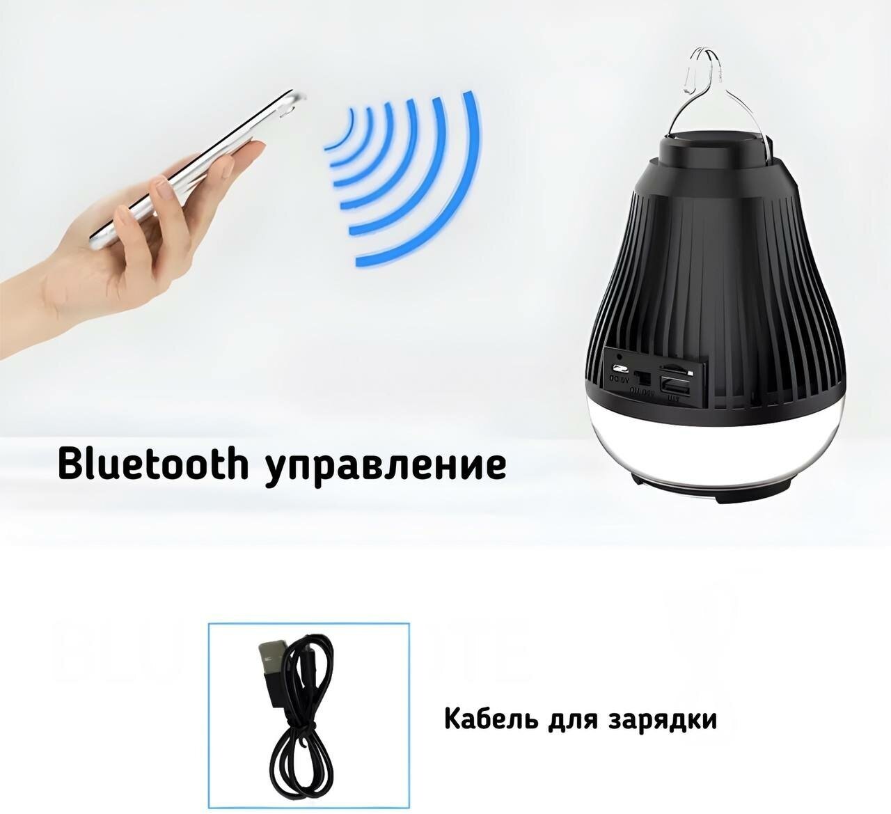 Лампочка для палатки, Bluetooth колонка портативная, Фонарь для кемпинга, Походный подвесной светильник, для сада, барбекю