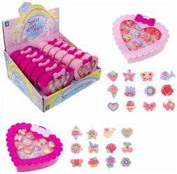 Набор украшений "Sweet heart Bijou" от 1TOY, в шкатулке 12 предметов