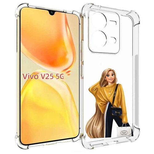 чехол mypads девушки боссы женский для vivo v25 5g v25e задняя панель накладка бампер Чехол MyPads модная-рапунсель женский для Vivo V25 5G / V25e задняя-панель-накладка-бампер