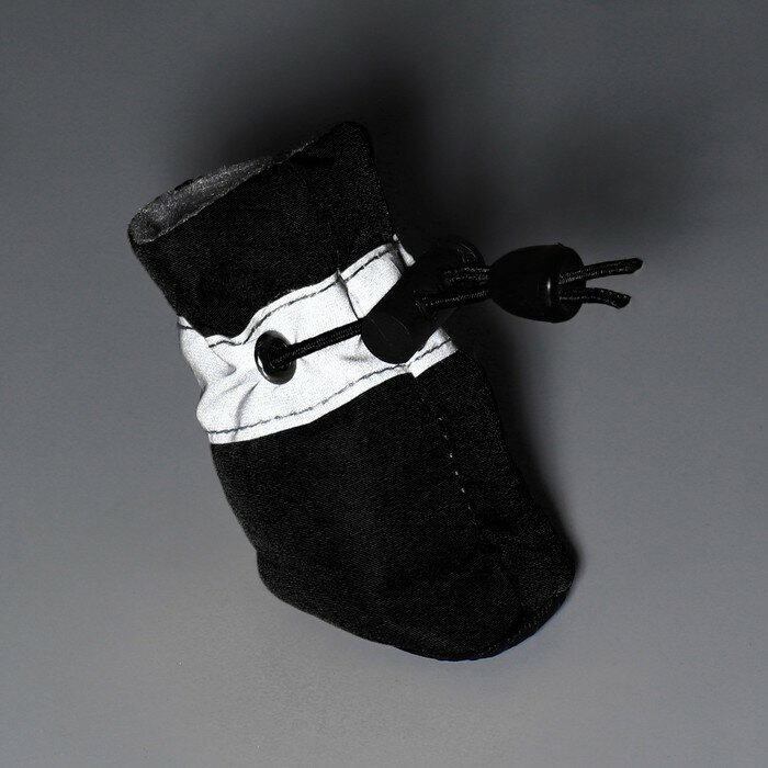 Ботинки для собак "Уют" с утяжкой, набор 4 шт, размер 1 (3, 5 х 2, 5 см) чёрные - фотография № 8