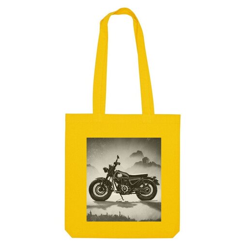 Сумка шоппер Us Basic, желтый сумка мотоцикл зеленый