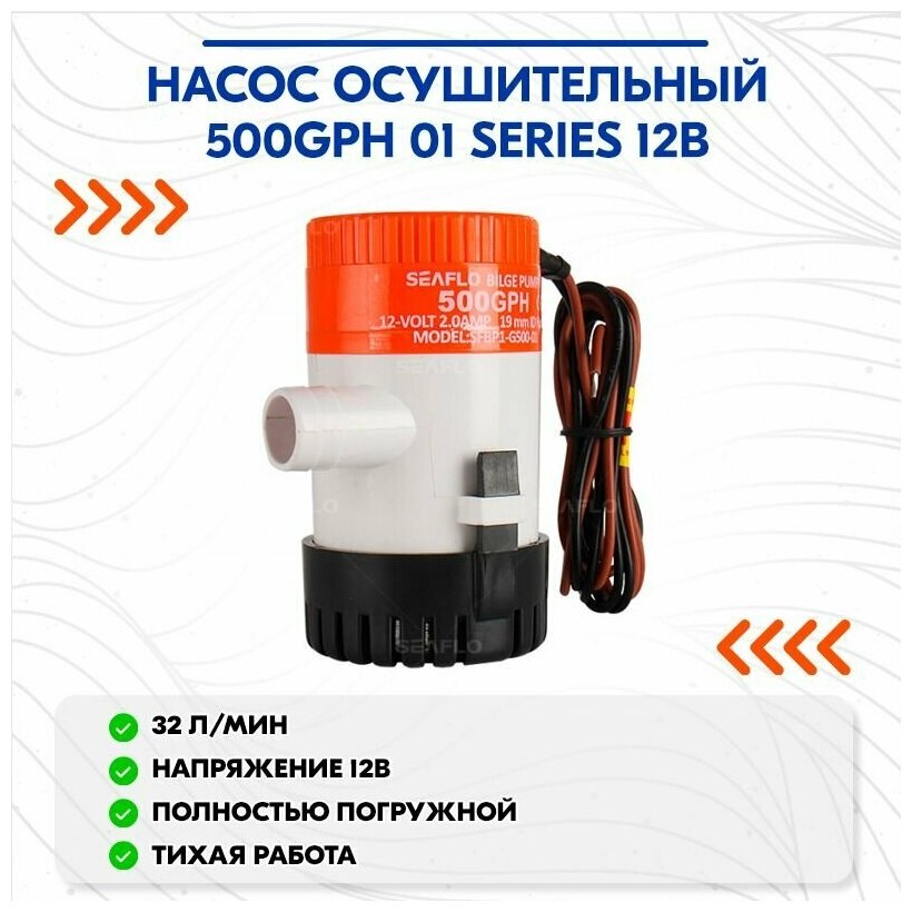 Насос осушительный 500GPH 01 Series 12В