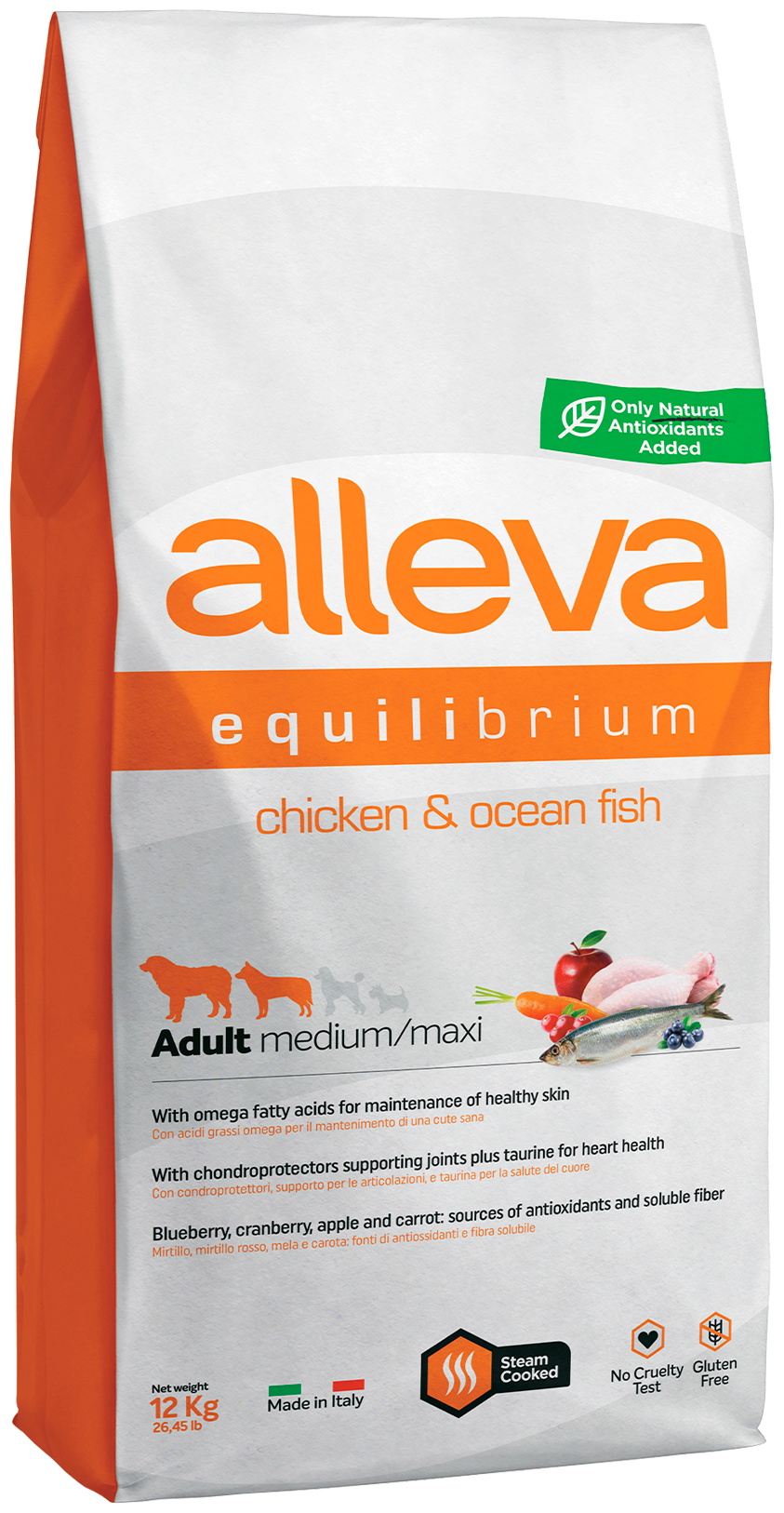 "Alleva Equilibrium Maintenance с курицей и океанической рыбой" сухой корм для взрослых собак 12кг