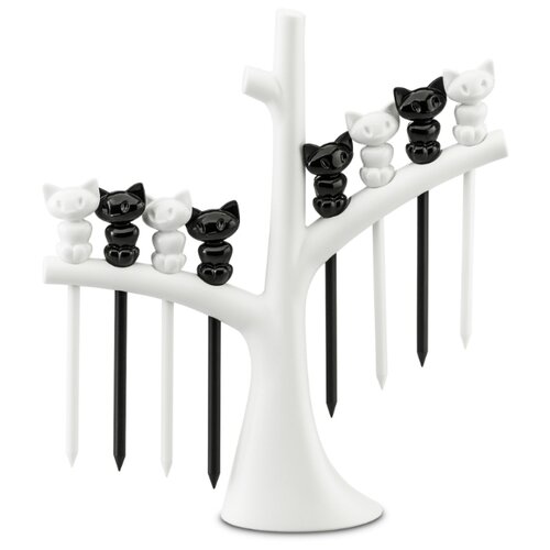 фото Набор из 8 шпажек с держателем miaou koziol