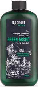 Мужской шампунь для волос-тела 2в1 Vilsen VILSЕN H2Orizont GREEN ARCTIC, 500 мл