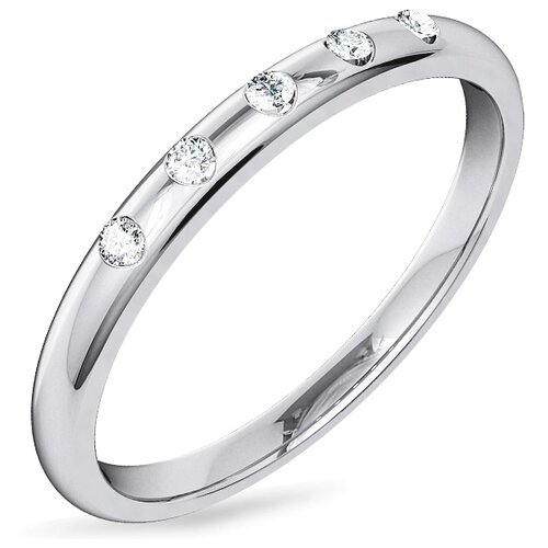 фото Эстет кольцо с бриллиантами из белого золота 01к627655w, размер 17.5