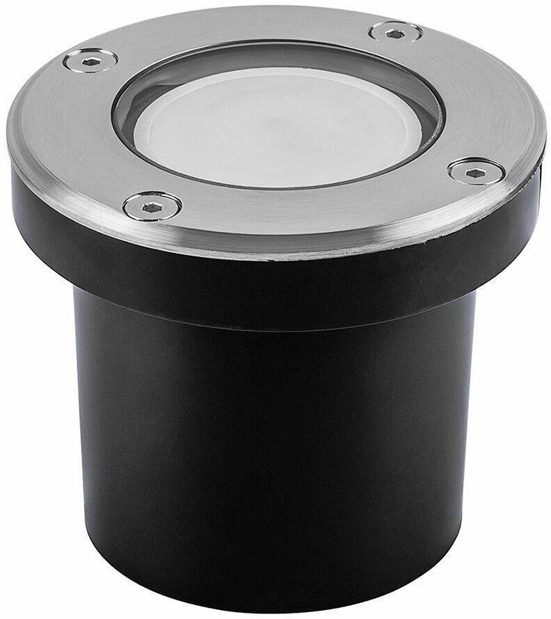 Светильник светодиодный тротуарный встраиваемый Feron (11856) G5.3 7 Вт 220 В черный 4000К естественный свет круглый IP65 d95х85 мм