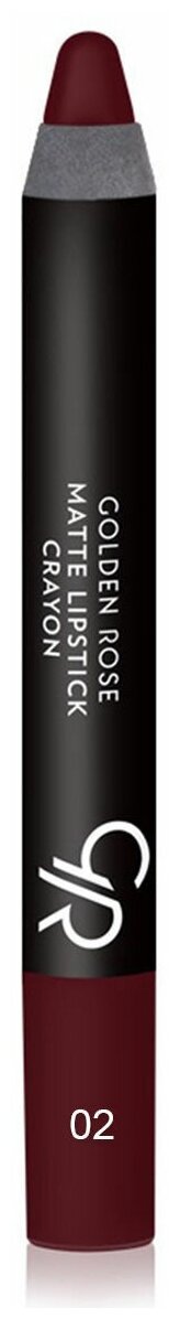 Помада-карандаш для губ «Golden rose» Matte lipstick crayon №02