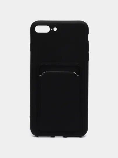 Чехол с карманом для карт на iPhone 7 Plus, 8 Plus, Черный