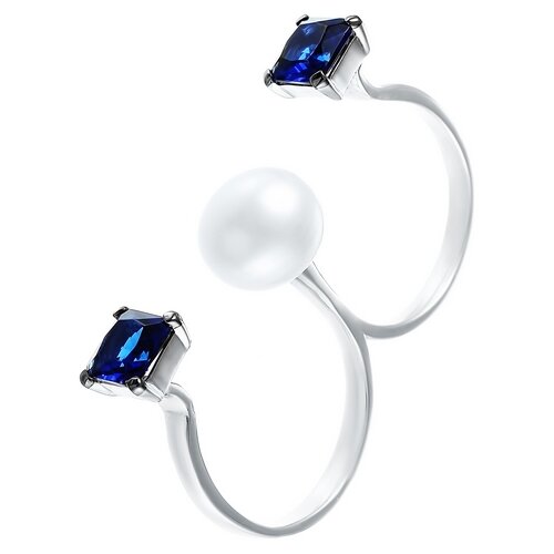 фото Element47 кольцо из серебра 925 пробы с ювелирным стеклом и культивированным жемчугом r26311-bh2-ko-wp-us-001-wg, размер 17