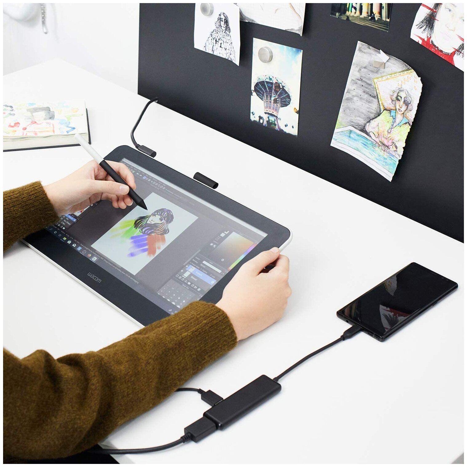 Интерактивный дисплей WACOM One DTC133