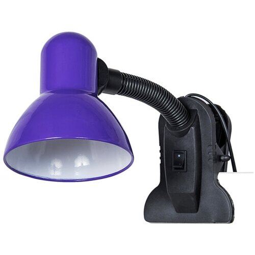 Лампа настольная 108в1 1х40вт e27 на прищепке фиолетовый 1370₽