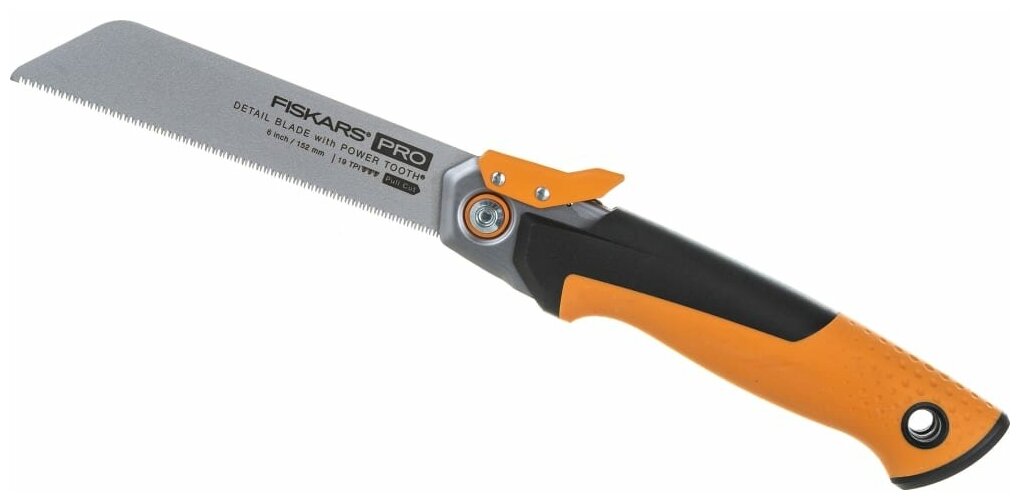 Пила садовая Fiskars Pro Power Tooth малый черный/оранжевый (1062932)