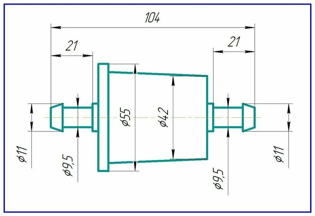 Топливный фильтр C1327IFF универсальный для подвесного лодочного мотора, под шланг 10 мм (3/8")