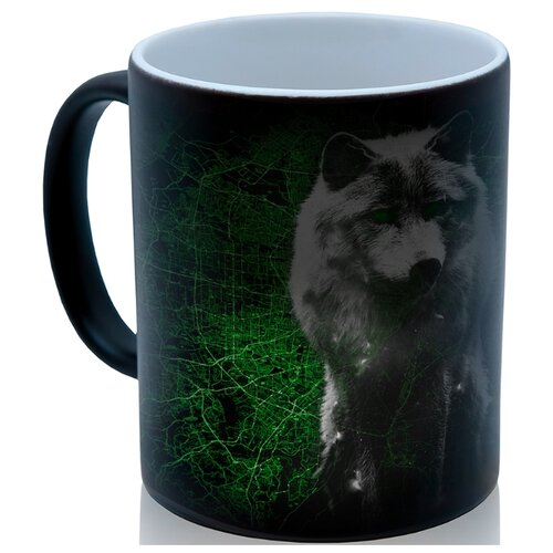 фото Кружка хамелеон волк, хороший сувенир drabs