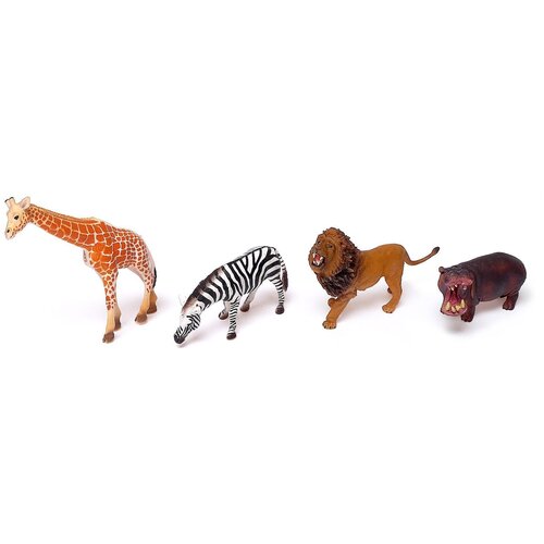 Набор животных Зоомир Звери Африки, 4 фигурок набор животных зоомир звери африки 4 фигурок