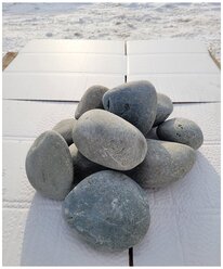 Кавказский речной шлифованный камни для бани сауны сорт прима 7-14 см 10 кг