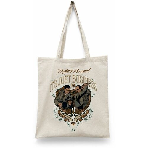 фото Сумка-шоппер унисекс каждому своё "уличная интеллигенция/just business" черная