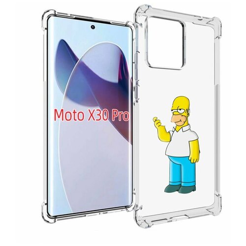 Чехол MyPads гомер-симпсон для Motorola Moto X30 Pro задняя-панель-накладка-бампер