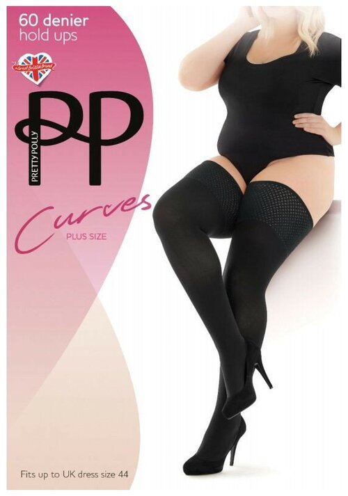 Чулки  Pretty Polly, 60 den, размер XL, черный