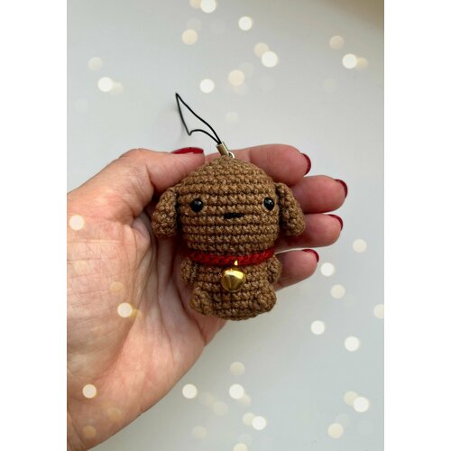 Брелок, коричневый