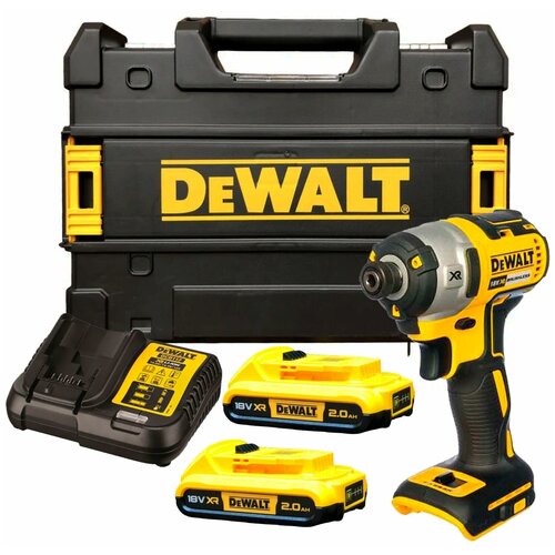 Аккумуляторный импульсный шуруповерт DEWALT DCF887D2, кейс, 18В, XR, 2 Акб 2.0 Ач и ЗУ