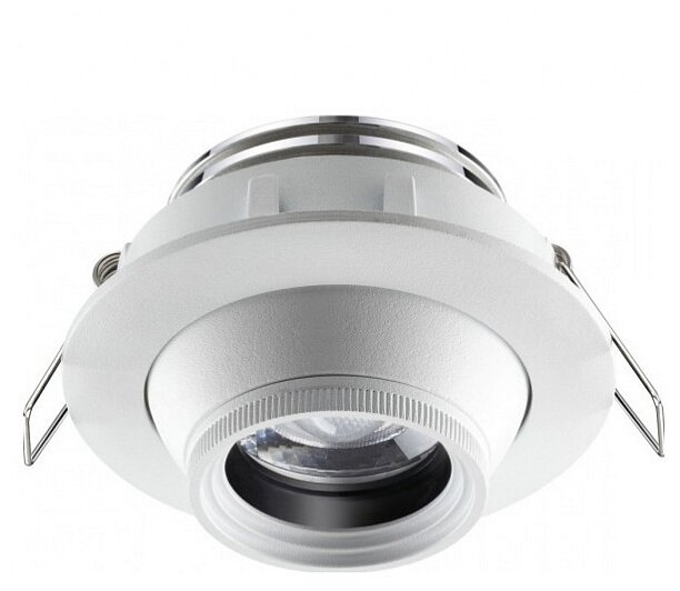 358443 SPOT NT20 222 белый Встраиваемый св-к DIM (угол рассеивания 15°~55°) IP20 LED 4000К 8W HORN