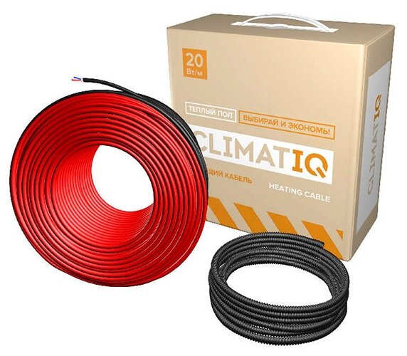 Греющий кабель CLIMATIQ CABLE 50 m 1000Вт/6.7м. кв.