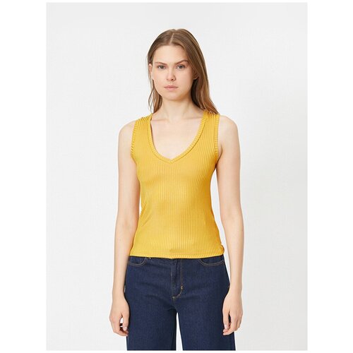 фото Майка koton women, 9yak33754ek, цвет: mustard, размер: m