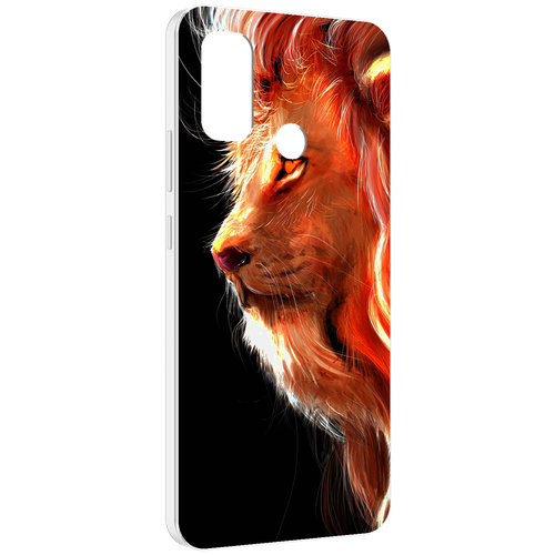 Чехол MyPads Арт-рисунок-льва мужской для UleFone Note 10P / Note 10 задняя-панель-накладка-бампер