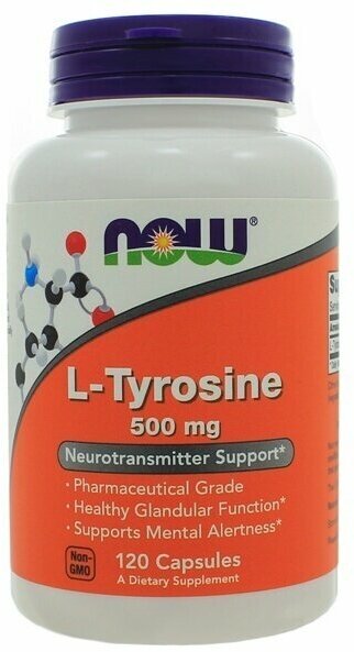 Отдельные аминокислоты NOW L-Tyrosine 500mg 120капс.