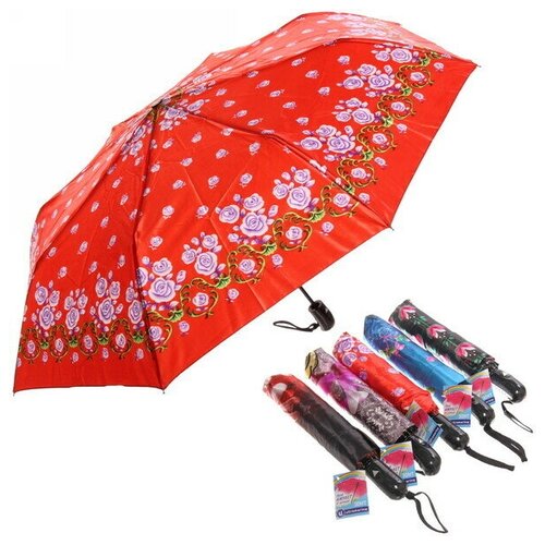 зонт цветы полуавтомат d80см Мини-зонт Ultramarine, голубой