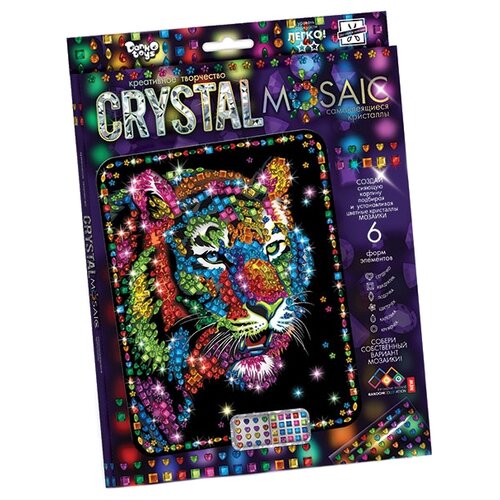 Danko Toys Набор алмазной вышивки Crystal Mosaic Тигр (CRM-01-01) набор для творчества для создания мозаики diamond art альянстрест