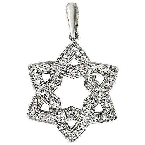 фото Эстет подвеска звезда давида с фианитами из серебра 01п151718