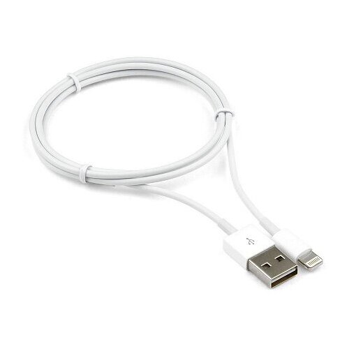 Кабель Cablexpert USB - Lightning (CC-USB-AP2MP), 1 м, 1 шт., белый кабель синхронизации дата кабель usb lightning 8 pin 100 см md818zm a md818zma для apple код mb006724