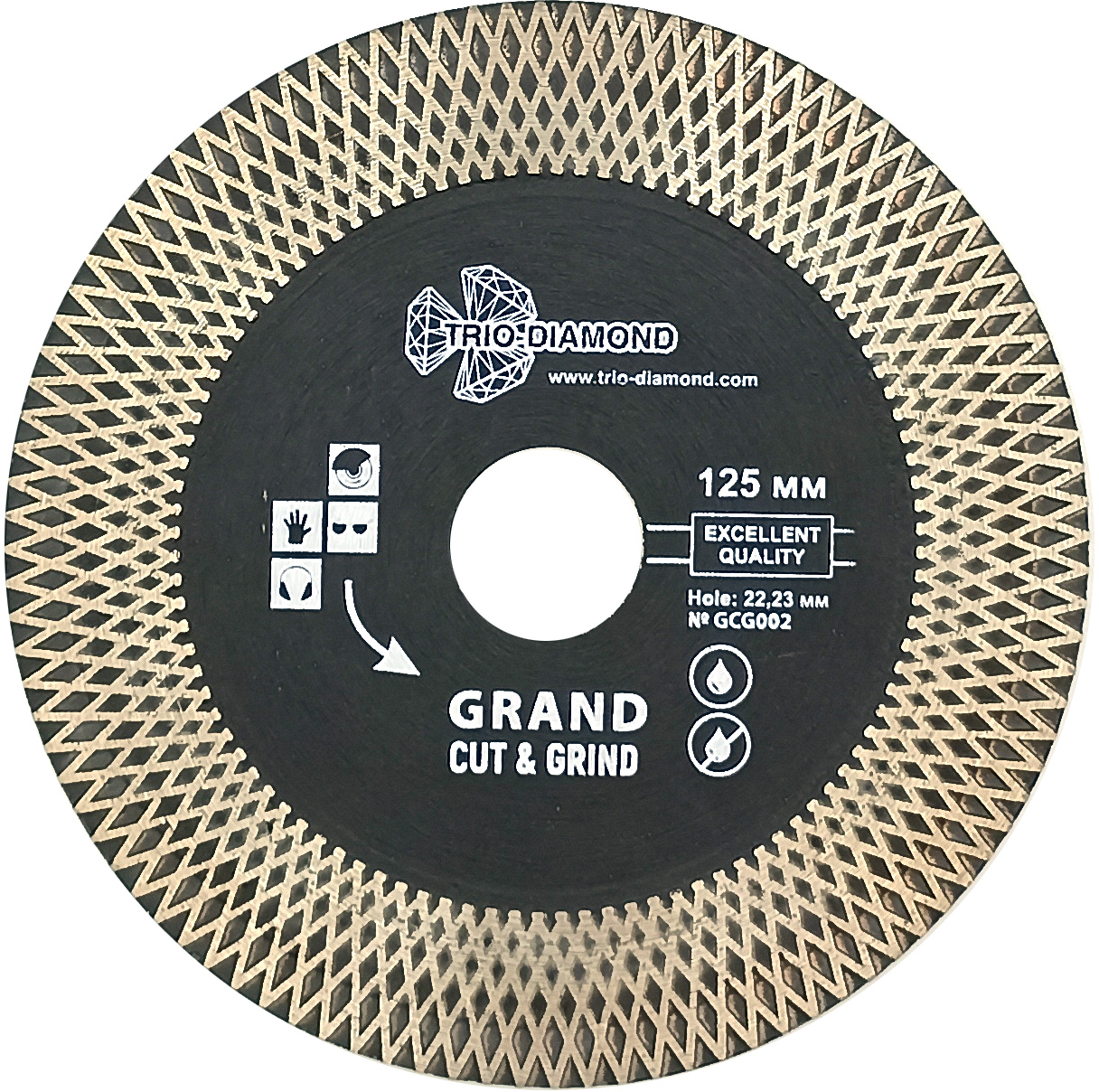 Диск алмазный отрезной 125*2223 Турбо серия Grand Cut & Grind GCG002