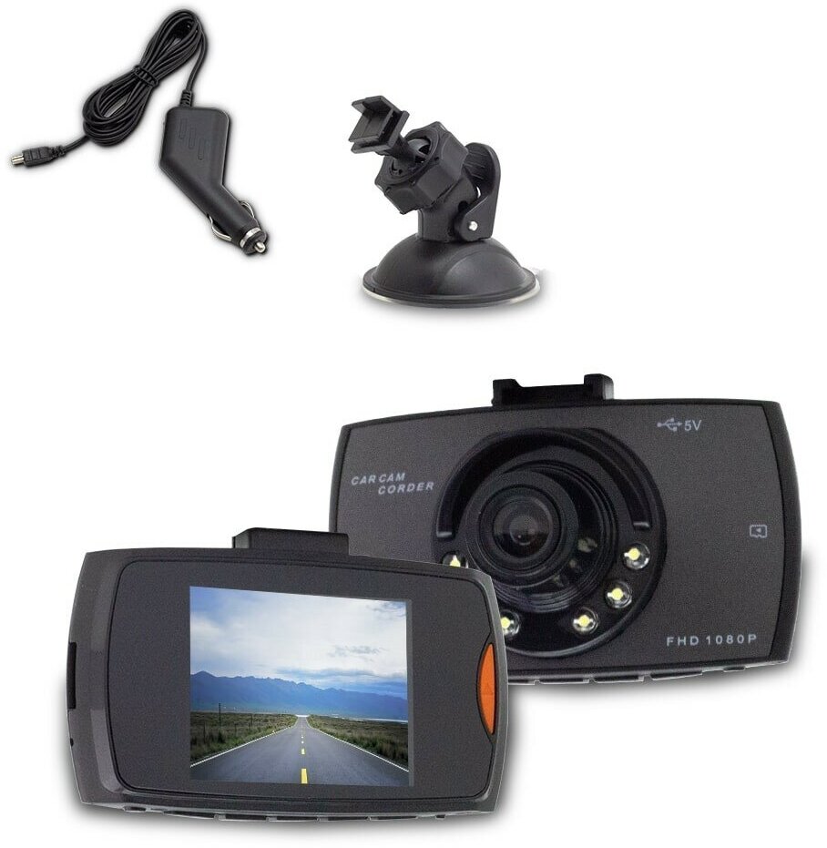 Автомобильный видеорегистратор GCL, регистратор автомобильный с креплением на лобовое стекло, видеорегистратор в машину, HD, экран 2.7"
