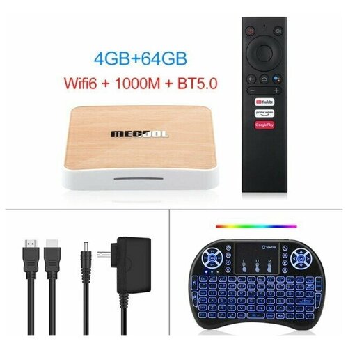 ТВ-приставка Mecool KM6 Deluxe Edition Android 10 4 ГБ 64 ГБ Wi-Fi Keyboard 1386500₽