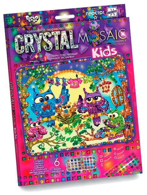 Набор креативного тв-ва Crystal Mosaic Kids Совы