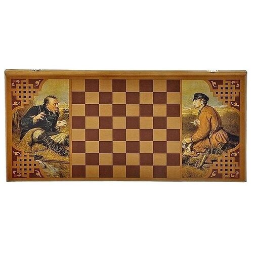 Мастер Бамбук SA-OH-L Нарды в деревянной коробке охотники на привале мастер бамбук