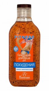 Floresan Гель-скраб для душа Fitness body для похудения , 250мл(с)