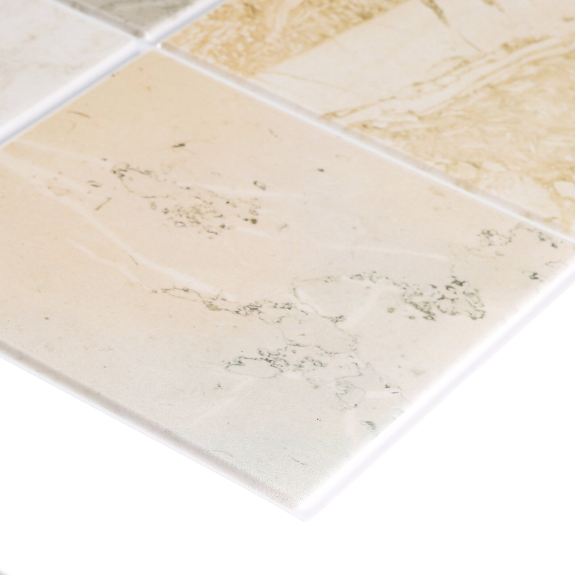 панель декоративная пвх каф. плитка 485х960 кремасти Пластмаркет - фото №5