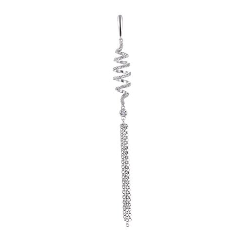 фото Подвеска из серебра 925 пробы с кубическими цирконами p130047a_001_wg element47