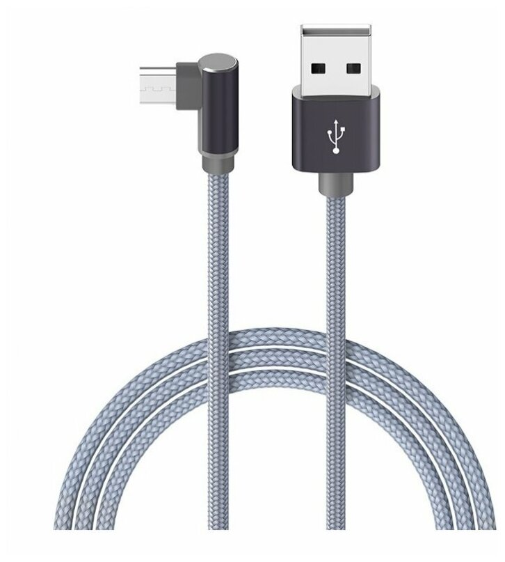 Дата-кабель Borofone BX26 USB-MicroUSB (2.4 А) 1 м, серый