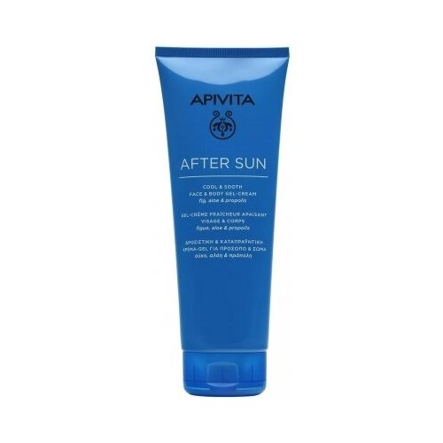 Apivita Cool & Sooth Face & Body Gel-Cream Охлаждающий увлажняющий гель-крем после солнца, 200 мл.