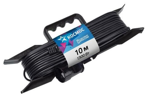YPKsm10m-1g(6A) Удлинитель-шнур на рамке 1х10м 6А ПВС 2х0.75 космос