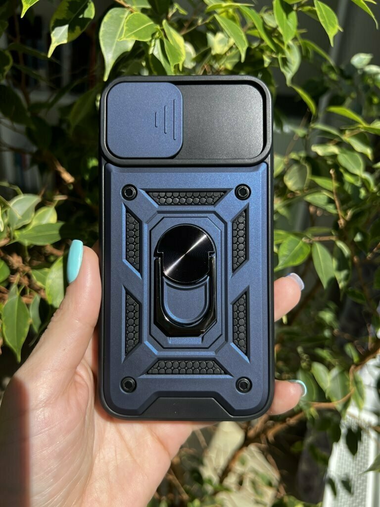 Чехол противоударный для Apple iPhone 11 / Айфон 11 с защитой камеры armors (Темно-синий) — фото 1