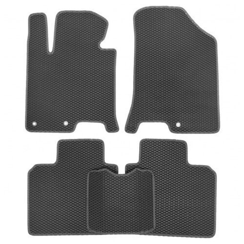 фото Коврики ева для hyundai elantra vi 2015 - 2020 vicecar (светло-серая окантовка)