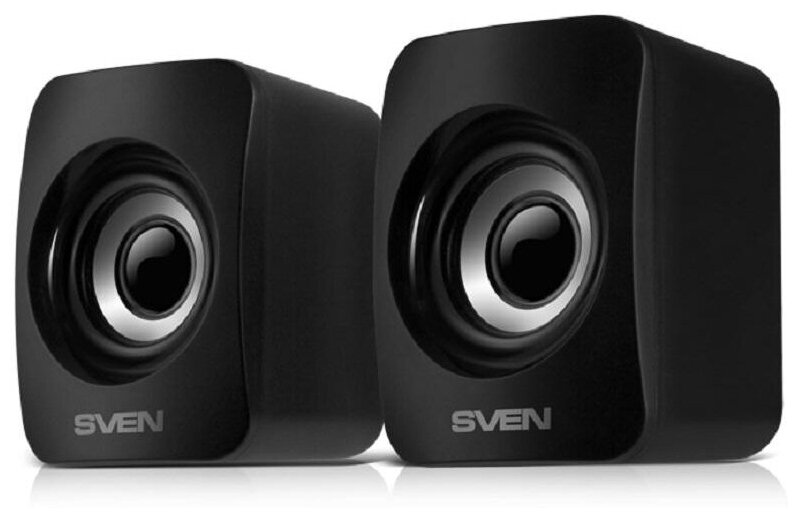 Компьютерная акустика 2.0 Sven 130 SV-020224 2*3 Вт(RMS), 100 Гц-20 КГц, USB, чёрная