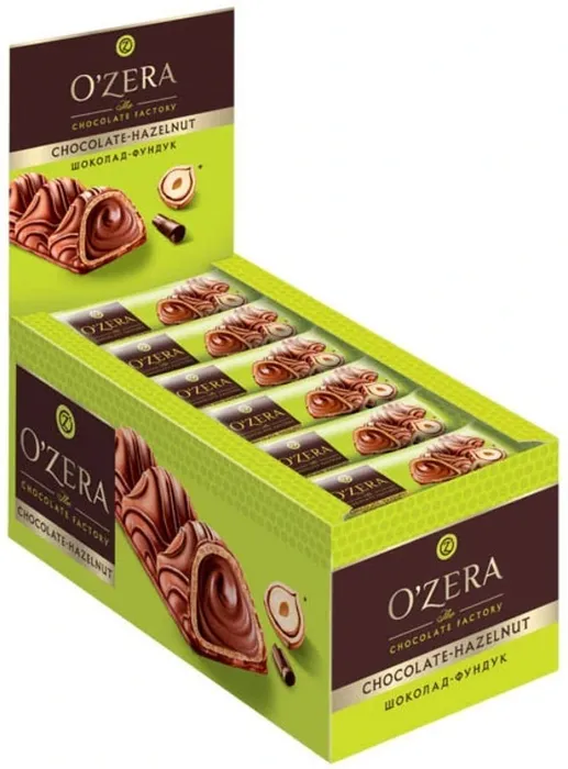 Вафельный батончик, орех в молочном шоколаде Chocolate Hazelnut, OZera, 23 г